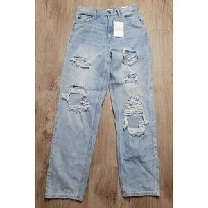 Nwt Kancan Kyla Ultra Rose Baggy Wide Leg 90s Jeans Light Wash size 9 28